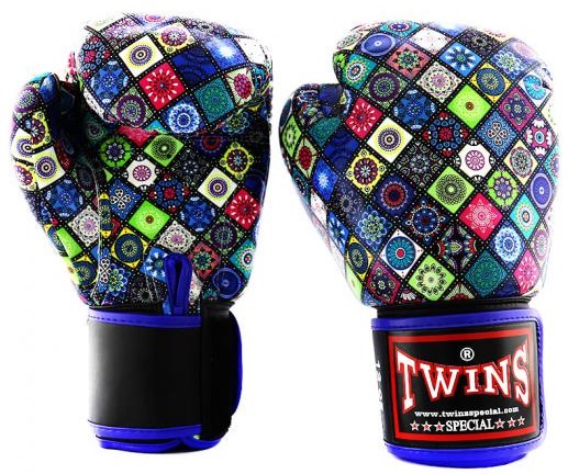 Twins nyrkkeilyhanskat E-Mosaic Blue