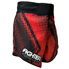 Fighter Forever Snug MMA Shortsit , Punamusta 3XL