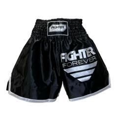 Osta Fighter Forever Thainyrkkeilyshortsit MUSTA-HOPEA Twins Finlandilta