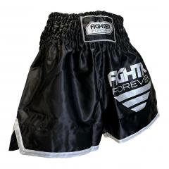 Osta Fighter Forever Thainyrkkeilyshortsit MUSTA-HOPEA Twins Finlandilta