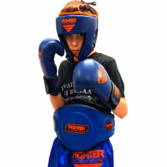 Osta Fighter Forever EVO Lasten Nyrkkeilykypärä SINI-ORANSSI Twins Finlandilta